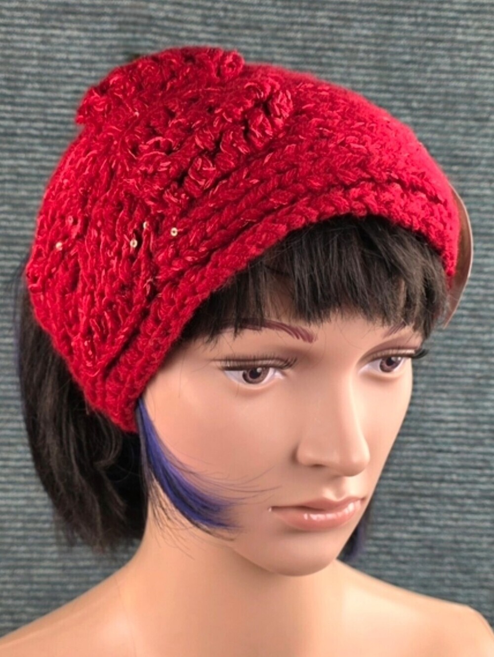 C.C. Exclusives Red Knit Headband/Neck Warmer Angel 702